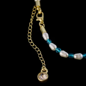 Pulseira de Pérolas com Cristais